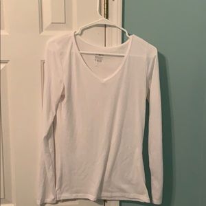 White long sleeved shirt.